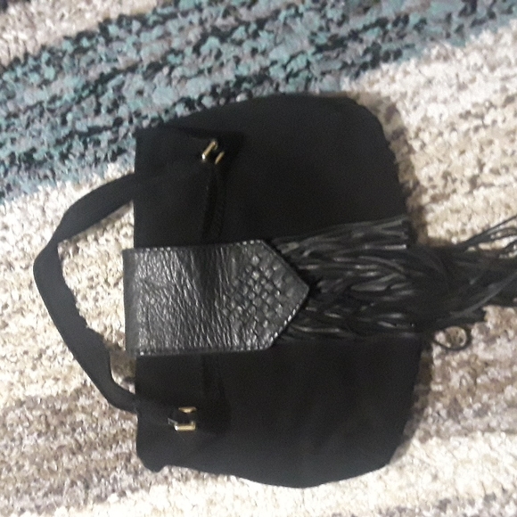 Margot suede black bag - Picture 1 of 4